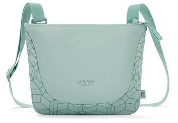 LARKSON Umhängetasche Herren & Damen Mint - Henrik - Sacoche Bag Schultertasche Flach - Kleine Messenger Tasche zum Umhängen - Wasserabweisend