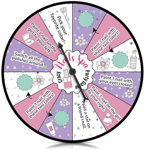 Hollowfly Jeu de fête spa avec plateau de jeu rotatif pour soirée pyjama, fête spa, fête pyjama, fête d'anniversaire