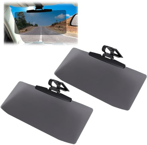 Visera Parasol para Coche con Protección Polarizada contra El Deslumbramiento, Extensor De Visera Ajustable Antideslumbrante para El Conductor O El Pasajero del Asiento Delantero (2PCS)