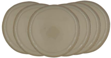 Artime - Lot De 6 Grandes Assiettes En Émail Réactif, Finition Mate Sable, Ø26,8 Cm, Collection Dune, Style Naturel Et Élégant Pour Plats Principaux Et Présentations