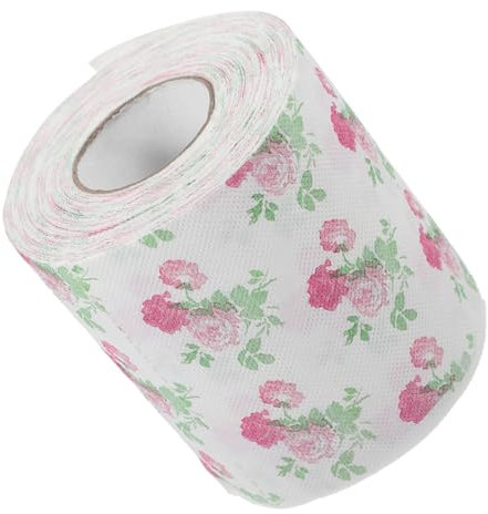 TOPPERFUN Papier Toilette Imprimé Roses Décoratives Papier Motif Fleur pour Salle Bain WC Rouleau Pratique Et Élégant pour Déco Salle De Bains