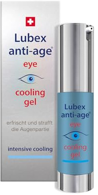 Lubex anti-age eye cooling gel – kühlendes Augengel mit Hyaluronsäure, erfrischt und strafft die Augenpartie, hergestellt in der Schweiz, 15ml