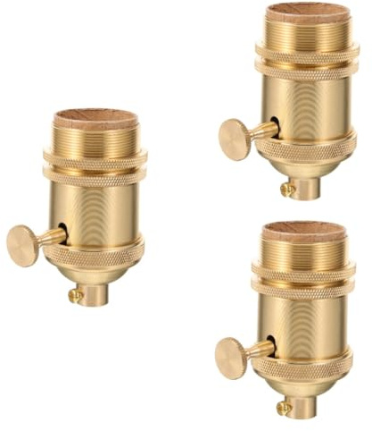 SHINEOFI 3 Pièces Douille de Lampe Rétro avec Bouton pour Diy Support de Vintage pour Suspensions Restaurants Salons