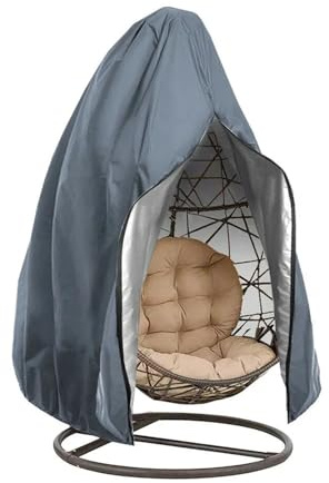 Balançoire d'extérieur suspendue en coquille d'œuf, housse de protection for meubles de patio, accessoires de jardin(230x200CM)
