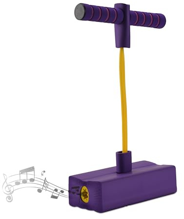 Relaxdays Pogo Jumper für Kinder, bis 80 kg, Hüpfspielzeug Outdoor, Bungee Hopper, mit Quietsche, Schaumstoff, Farbwahl