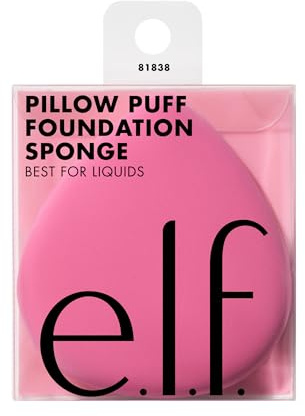Pillow Puff Foundation Sponge di e.l.f., spugna in schiuma ultra morbida ed elastica per fondotinta liquido, crea un perfetto finish uniforme e diffuso, vegana e non testata sugli animali