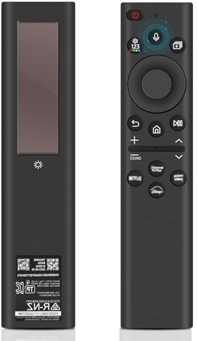 BN59-01385A Ersatz Fernbedienung für Samsung, Universal Solar Sprachfernbedienung für Samsung Smart TVs mit 4 Shortcut Tasten,Kompatibel mit The Frame Neo QLED (BN59-01385A)