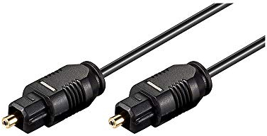 goobay HDSupply Toslink S/PDIF Audio Kabel, optisch LWL, Stecker-Stecker, Ø 2,2mm, 5,00m, schwarz