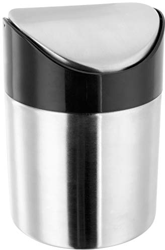 Judge - Papelera Mini de Cocina con Tapa abatible (Acero Inoxidable Pulido)