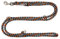 elropet Hundeleine Doppelleine 2,80m 4fach verstellbar schwarz-grau-orange
