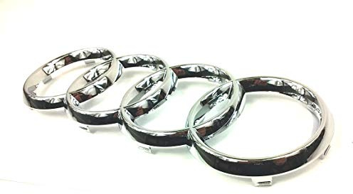 Original AUDI Zubehör, Chrom RING Symbol Emblem für AUDI A3, A4, A6 (FRONT GRILL PART)