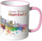 WANDKINGS® Tasse, Schriftzug Guten Morgen Hamburg! mit Skyline - ROSA