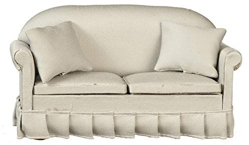Melody Jane Puppenhäuser Chic Grau Klassisch Modern Sofa Miniatur 1/12 Wohnzimmer Möbel