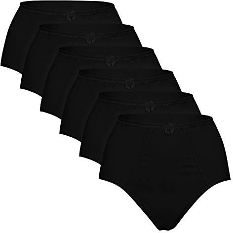Celodoro Damen Taillenslip (6er Pack) Baumwoll-Slip Verschiedene Designs
