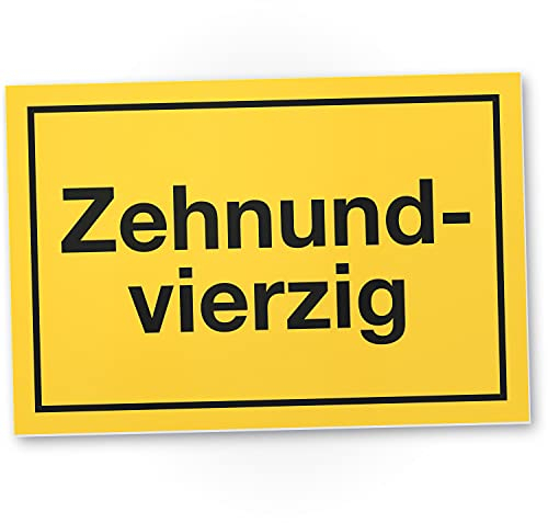 DankeDir! 50 Jahre - Zehnundvierzig Schild - Geschenk 50. Geburtstag Geschenkidee Geburtstagsgeschenk Fünzigsten Geburtstagsdeko Partydeko Party Zubehör Geburtstagskarte