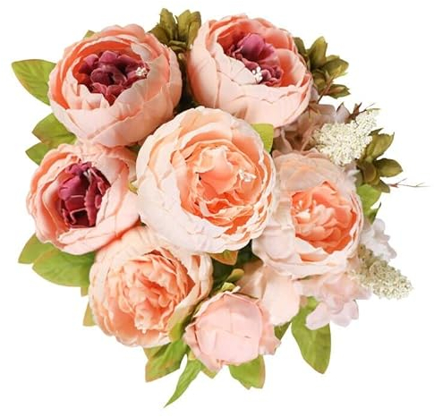 Veryhome Vintage Artificial Peony Seta Fiori Mazzi Decorazione di Cerimonia Nuziale Tavolo da Cucina Cucina Giardino da Giardino Piante da Giardino