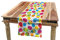 ABAKUHAUS Ostern Tischläufer, Baby Chicken Gänseblümchen, Esszimmer Küche Rechteckiger Dekorativer Tischläufer, 40 x 180 cm, Magenta Himmelblau