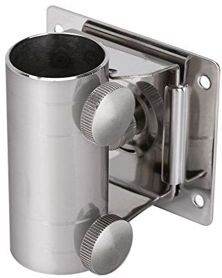 Fafeims Einstellbare Schirmbasis Edelstahl Schirmhalterung Angelschirmhalter für Angelbox
