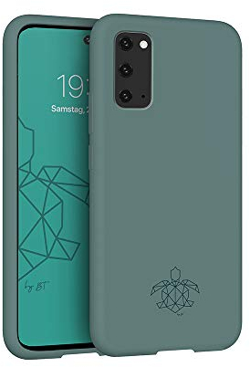 turtleandcase Hülle Kompatibel mit Samsung Galaxy S20 | Silikon Handyhülle | Dünne Schutzcase & Stoßfest für Samsung Galaxy S20 6,2 (Piniengrün)