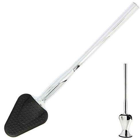 WC Wunder Nova Silicone Toilet Bathroom Brush with Holder Set – Free Standing Hygienic Flat & Flexible Under Rim Loo Bowl Cleaning Brush with Long Handle – No Bristles, Modern Design & Quick Drying