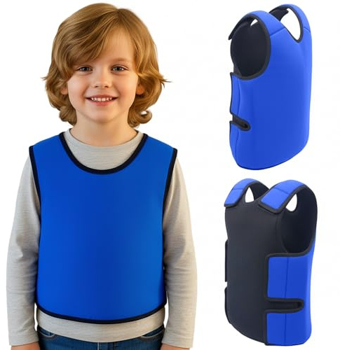 Kids Sensory Compression Vest - Weighted Deep Pressure Comfort Tool for Hyperactivity, Autism, ADHD, Anxiety and Mood Processing Disorders (S)