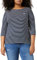 TOM TAILOR Damen 1024035 Longsleeve Mit Herz-Stickerei Auf Der Brust, 26033 - Navy White Small Stripe, XXL EU