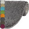 DILUMA | WC Deckelbezug 47x36 cm Grau | Toilettendeckel Bezug | Flauschiger Hochflor, Weich, rutschfest, Saugstark