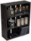 Flache Obstkiste Wilma weiß/Natur/geflammt/dunkel mit Zwei Einlegeböden/Zwischenbrettern ca 50x40x15cm/ Regalkiste Gewürzregal Apfelkiste/Weinkisten Ablageregal(Wilma schwarz)