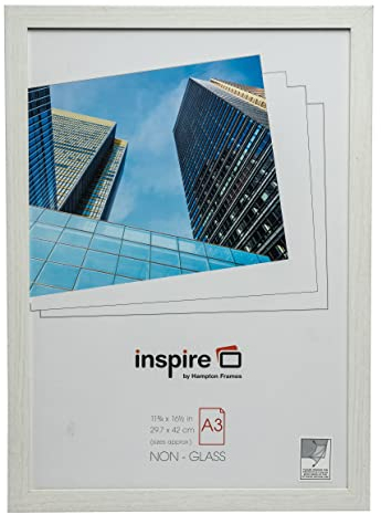 Hampton Frames BERA3NG BERA3NG Cadre photo en plexiglas (sans verre) Blanc A3 (30 x 42 cm)