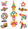 NEOVINSL Magnetische Bausteine ab 3 Jahre Magnetbausteine Magnet Bausteine für Kinder Magnetic Building Blocks 122 Teile Magnetspiele Magnete Kinder Magnetspielzeug Magnet Spielzeug Kinder 3 4 5 6 7
