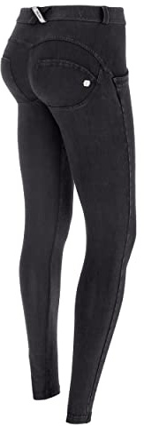 Freddy - Jeggings Push Up WR.up® Superskinny Jersey-Denim Organisch, Dunkel, Large, Denim