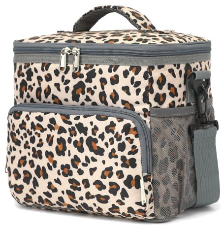 GYEUKHAM Lonchera aislada para adultos/mujeres/hombres, lonchera reutilizable suave a prueba de fugas, cubeta térmica para preparación de comidas con correa ajustable para el hombro para picnic