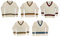 ND Sports Mens Cricket Jumper V Neck Long Sleeve Casual Wear Cable Knitted Tank top XS-XXXL UK (X-Large, Navy/Sky/Navy)