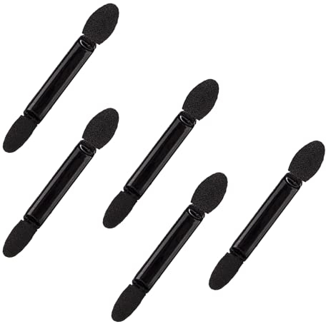 Lidschatten Pinsel, 5 Pcs Sponge Eyeshadow Brush, Lidschatten Pinsel Schwarz, Einweg Lidschatten Applikator Lidschattenpinsel