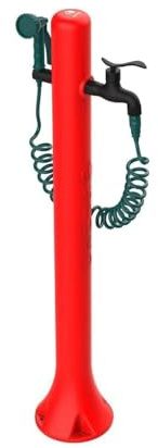 Sined Acqua Pro Gartenbrunnen Aus Polyethylen Mit Schlauch Und Pistole Rot