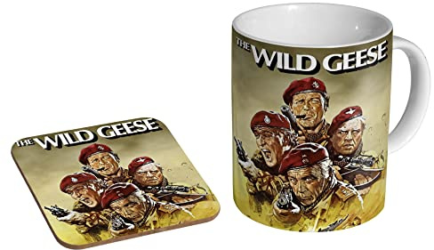stopper The Wild Geese 1978 - Ceramic Coffee Mug + Coaster Gift Set