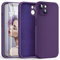 HATOSHI 3 in 1 for iPhone 13 Case, with 2 Pack Screen Protector, [Upgraded Full Camera Protection] Liquid Silicone Silky-Soft Touch Slim Shockproof [Anti-Scratch] [Multi-Color] 6.1, Midnight Purple