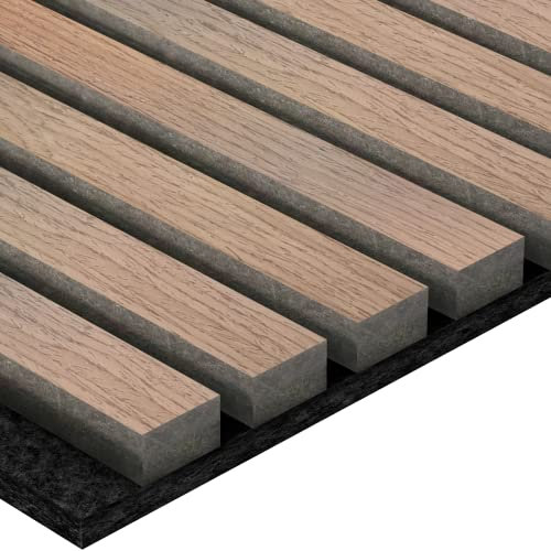 Metzler 2er Set - Akustikpaneele aus Echtholz Furnier | Wandverkleidung Wandpaneele Lamellenwand |240 x 60 x 2,2 cm