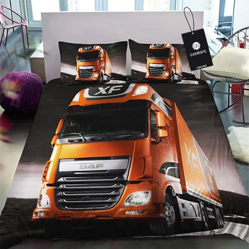 GXEBOPS Daunenbettwäsche Set D-a.f 3D gedruckte Mikrofaser Bettwäschebezug dreiteiliger weicher atmungsaktiver Bettbezug + 2 Kissenbezüge Bedeckt/A/135x200cm