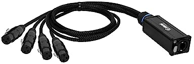 Adam Hall cables 4 STAR CATBOX XF3 - Audio & DMX Adapter, 3-Pol XLR female auf Cat.6a, schwarz, 0,3m