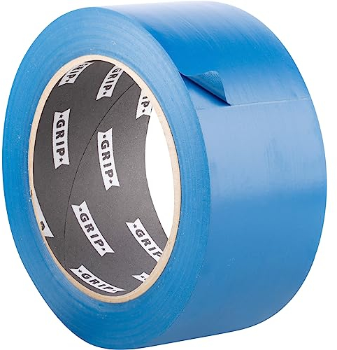 GRIP Eventbasics PVC Klebeband blau, 50 mm x 33 m, selbstklebendes PVC Band GT 802, matt, extrem elastisch und dehnbar, hoch reißfest, wasserfest
