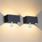 Klighten 24W Aussenlampe Außenwandleuchte mit Bewegungsmelder,2PCS Außenlampe mit bewegungsmelder Einstellbarer Lichtstrahl, Wandleuchte Warmweiß Außen/Innen für Garten/Flur/Weg,IP65,3000K,Anthrazit
