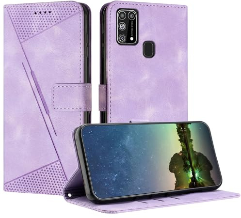 Mo-Beauty Handyhülle für Samsung Galaxy M31 / M21S, PU Leder Brieftasche Klapphülle Magnetic Standfunktion Kartenfach Schutzhülle hülle für Samsung M31 /M21S - Violett