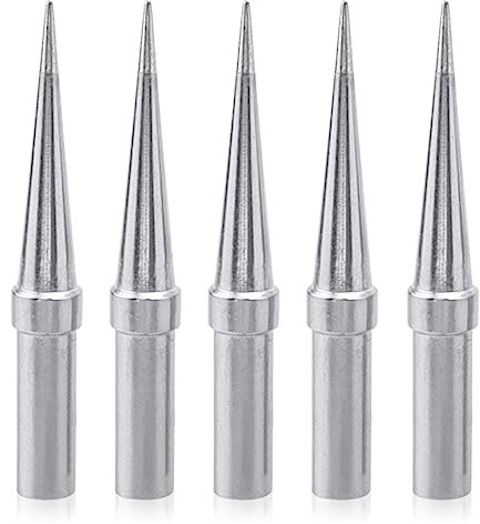 Mesee 5 Stück Bleifreies Lötspitzen-Set ETS Lötkolben Spitzen Schweißkopf Werkzeug Ersatz Zubehör für Weller WE1010NA WES51 WES50 PES51 PES50 WEP70 EC1002 EC1201A