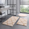 Taracarpet Badematte Badteppich für das Badezimmer waschbar in der Waschmachine Florentiner Muster Creme Beige 050x080 cm