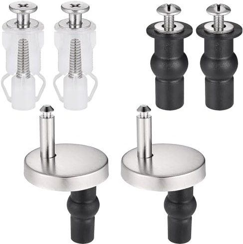 6 PCS Toilet Seat Fixings Kit Universal Quick Release Toilet Seat Fittings Universal Quick Release Toilet Seat Fittings Top Fixing Toilet Seat Toilet Seat Stabilisers for Toilet Blind Holes