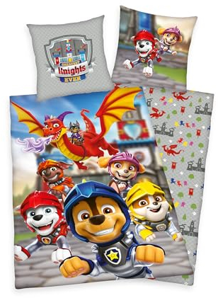 Paw Patrol Bettwäsche für Jungen 2tlg. Set Chase, Marshall, Claw 80x80 + 135x200 cm