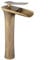 Rea Grifo de lavabo Laguna Cepillo antiguo Oro Mezclador de baño alto Latón Monomando Grifo de lavado a mano ajustable en frío y caliente (Oro)