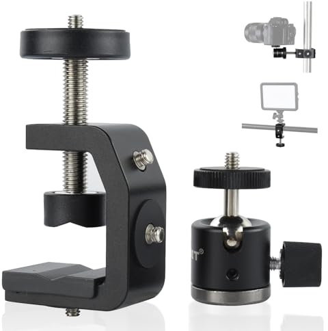 UTEBIT Super Clamp Mount with Mini Ball Head Mount, 30mm