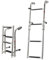 NICCOO 4 Step Folding Boat Ladder Marine Pontoon Boarding Ladder Non-Slip Step Stainless Steel Boat Accessories